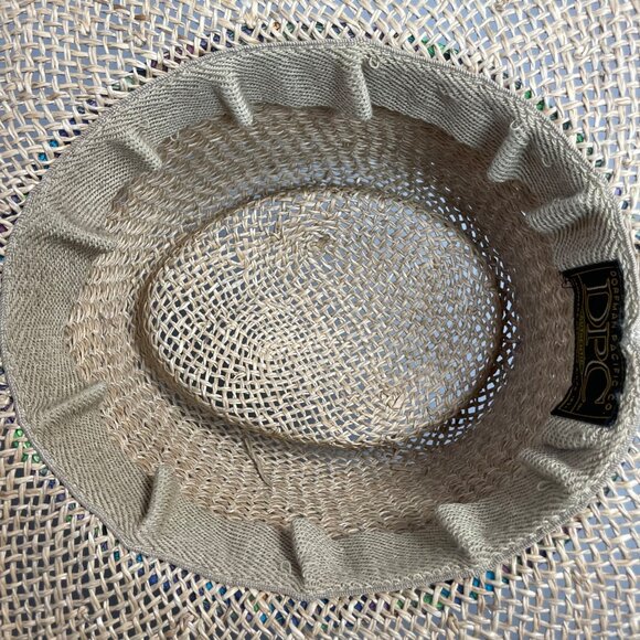 Vintage DPC Dorfman Pacific Co Straw Hat Tropical Trim Parrots Floral Vacation - Picture 13 of 14